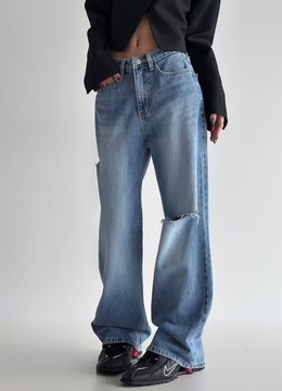 New 春.__ #704割破直筒褲