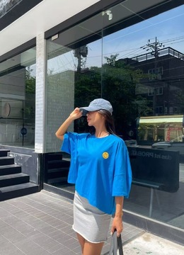 New 夏.__微笑短版寬袖衣