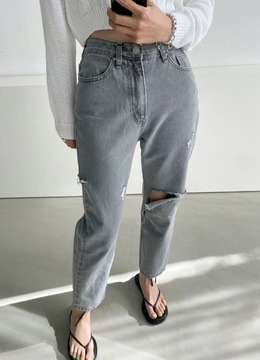 New 春.__#6057破損小直筒褲