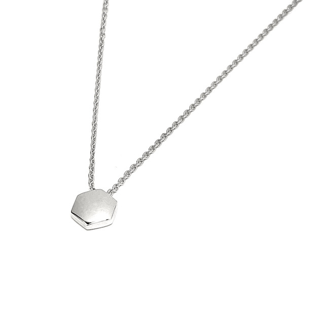 六角立體-純銀項鍊
