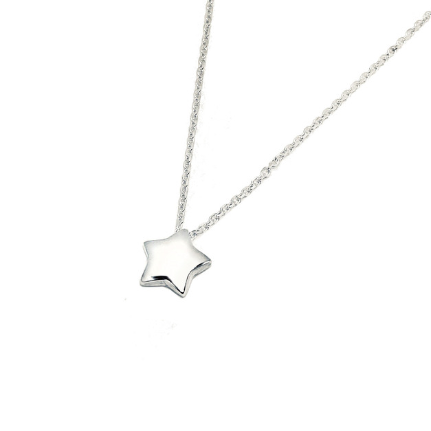 星形立體-純銀項鍊