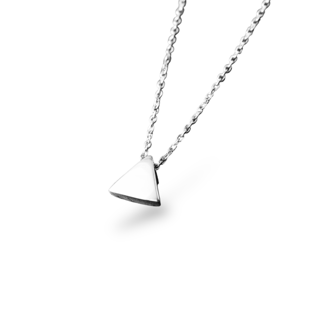 三角立體-純銀項鍊