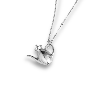 純銀圓形茶壺項鍊