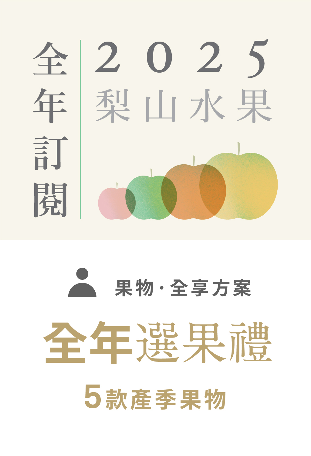 【梨山水果】2025全年選果禮預購 - 「免運」-  NT 5,400