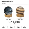 特價~玻璃星球小夜燈 LED實木夜燈 床頭燈 (12cm/USB充電)_4