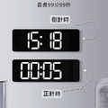 LED鏡面數字鐘 牆面掛鐘 電子時鐘 (插電大款/橙燈款)_3