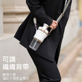 優惠~隨行雙飲杯 揹帶兩用冷水壺 隨行杯 (650ml)_3