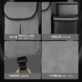 羊巴皮汽車椅背收納袋 帶掛勾皮革置物掛袋_2