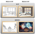 買一送一~LED燈光畫 簡筆燈畫 相框畫 裝飾畫夜燈 (USB插電)_2