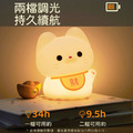 招財貓夜燈 矽膠拍拍燈 小夜燈 伴睡燈 (USB充電)_4