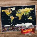 刮刮世界地圖 刮刮畫 掛畫 世界地圖大號