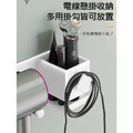 輕奢風 太空鋁壁掛式吹風機架+收納筒(適用Dyson戴森)_2