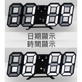 3D LED數字鐘 電子鬧鐘 牆面掛鐘(小款/USB直插電源)_4