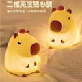 特價~卡皮巴拉夜燈 水豚燈 矽膠拍拍燈 伴睡燈 (USB充電)_2