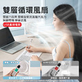 特價~RTAKO雙層循環扇 掛立兩用桌扇 風扇(USB直插電源)