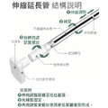 浴簾伸縮桿 門簾窗簾桿 晾衣桿(不鏽鋼原色)_11