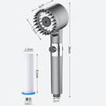 戴噴增壓蓮蓬頭 花灑 三檔出水+止水開關 內附濾芯1個_10