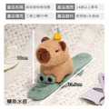 卡皮巴拉啪啪圈 萌趣動物 迷你水豚手腕公仔_5