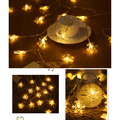 LED聖誕燈串 聖誕裝飾氛圍燈 (暖白雪花/6米40燈/電池款)_4