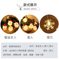LED聖誕燈串 聖誕裝飾氛圍燈 聖誕老人/雪人/雪花(電池款)_5