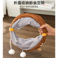 可愛貓隧道 直筒貓通道/睡袋 可折疊 寵物玩具_2