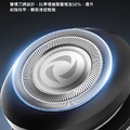 Mini電動刮鬍刀 便攜剃鬚刀 旋轉式刀頭(閃銀色)_2