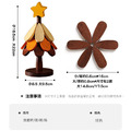 聖誕樹隔熱墊 樹狀鍋墊/杯墊 一棵樹 星星/蘋果2款_4