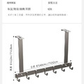 升級可調式門後掛勾 太空鋁衣帽架 浴室掛鈎_7