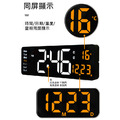 LED鏡面數字鐘 牆面掛鐘 電子時鐘 (插電大款/橙燈款)_4