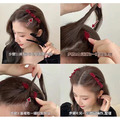 3入★網紅同款★植絨編髮夾 側邊夾 劉海夾 髮卡_5