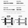 吸盤6桿毛巾晾曬架 多桿浴巾置物檯(短款/透灰)_6