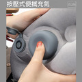 旅行必備★便攜旅行枕腰靠 按壓充氣腰部綁帶(灰色)_2