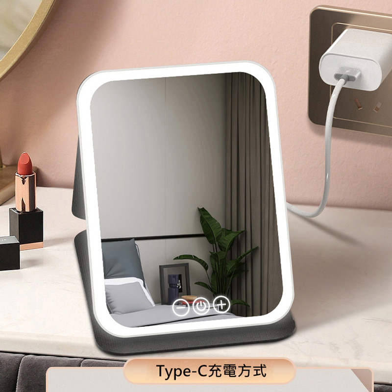 LED調光折疊化妝鏡 補光鏡/隨身鏡(USB充電)_cb3ada6e083e088c3080fc9ff4240994.jpg