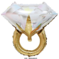 65cm愛情鋁箔氣球-金色鑽戒