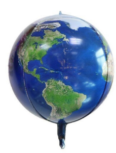 22吋4D立體圓球鋁箔氣球-地球