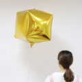 24吋立体正方形铝箔球-金色
