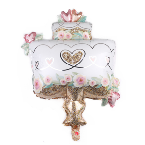 80cm  玫瑰金花朵生日大蛋糕