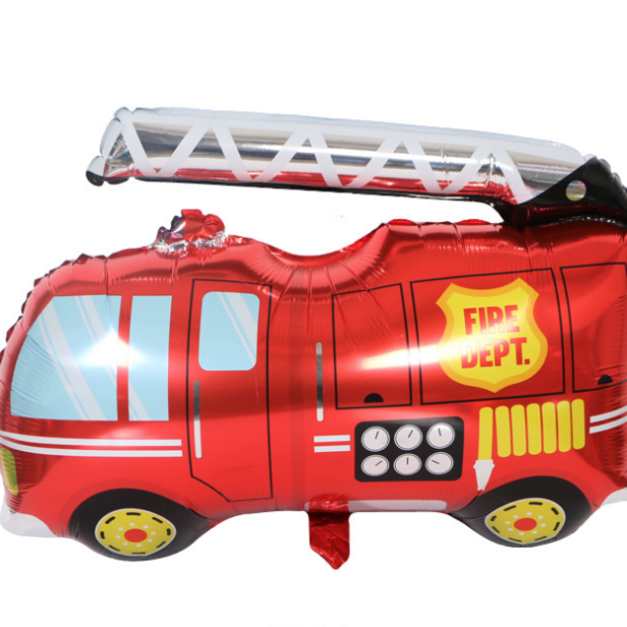 【預購】80cm汽車鋁箔氣球-消防車