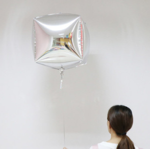 24吋立体正方形铝箔球-銀色