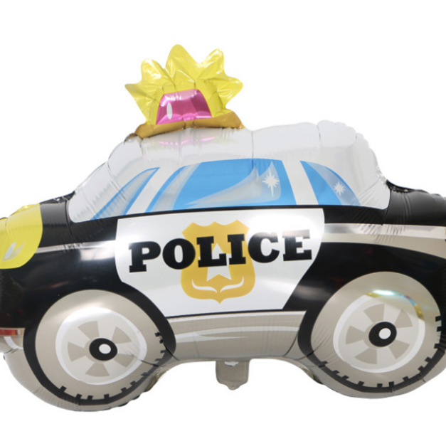 【預購】74cm汽車鋁箔氣球-警車