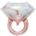 65cm愛情鋁箔氣球-玫瑰金色鑽戒