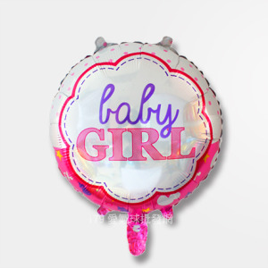 45cm 週歲鋁箔氣球-Baby Girl