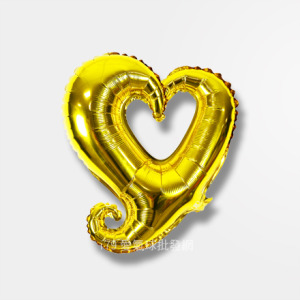 45cm愛心勾勾鋁箔氣球-金色