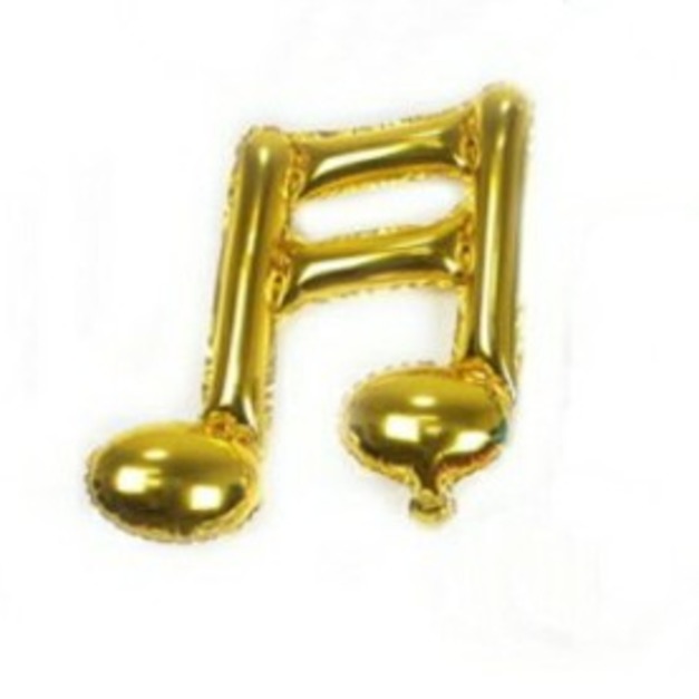 16分雙音符鋁膜氣球  金色