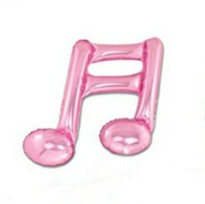 16分雙音符鋁膜氣球  珠光粉色