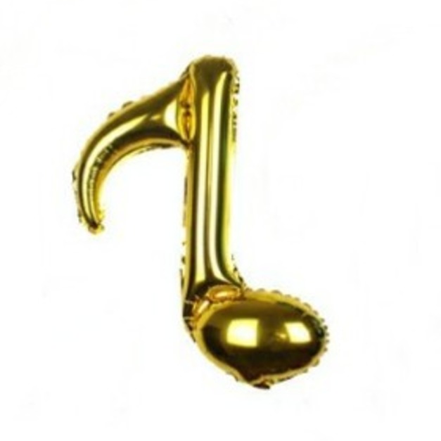 8分單音符鋁膜氣球  金色