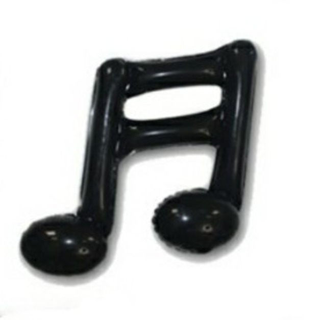 16分雙音符鋁膜氣球  黑色