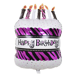 88cm 紫色蠟燭生日蛋糕