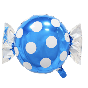 65cm圓點點糖果鋁箔氣球-藍色