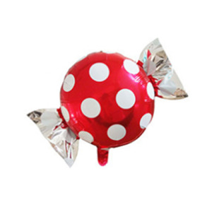 65cm圓點點糖果鋁箔氣球-紅色